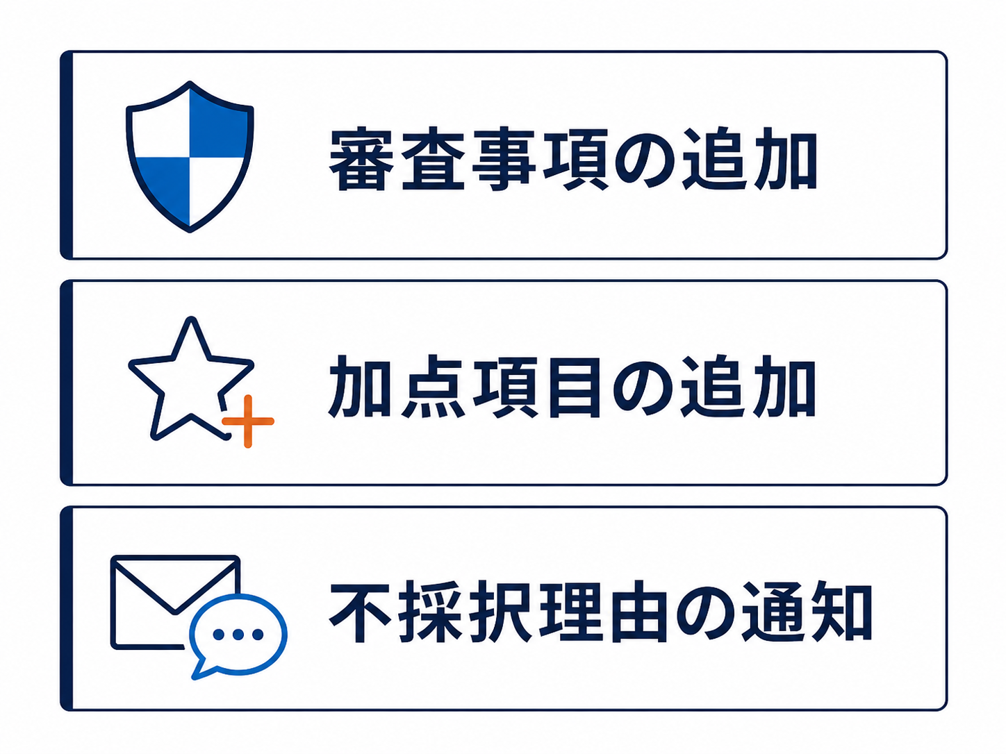公募要領2026年8月28日改訂の3つの変更点を示した図